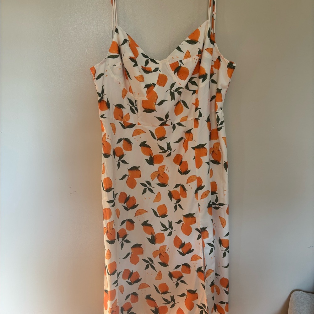 Cider Orange and Cream Midi Dress - Picture 4 of 7